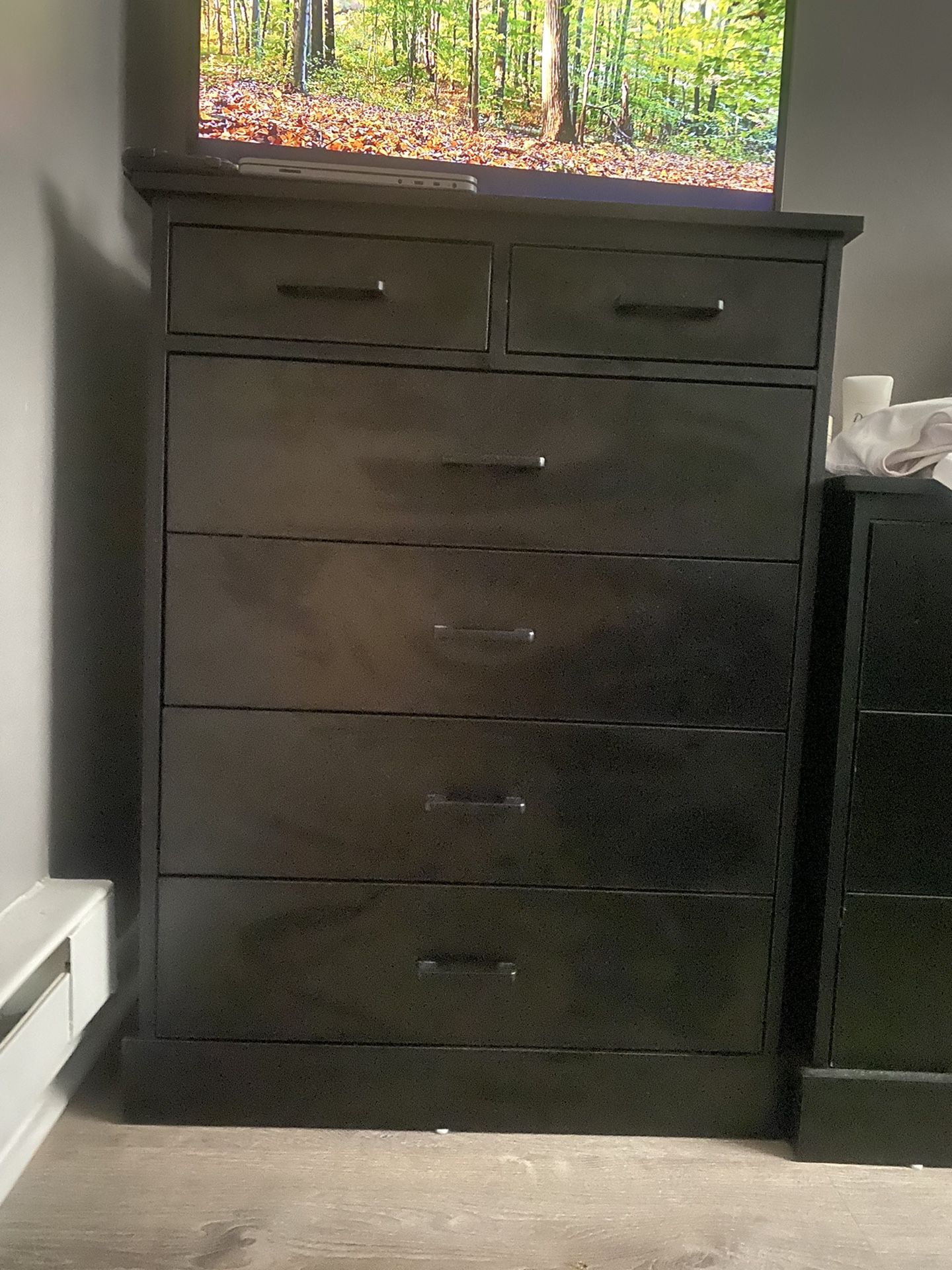 Tall Black Dresser