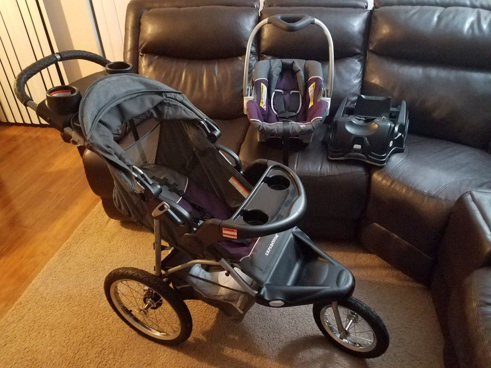 Baby Trend Car Seat & Jogging Stroller with Base