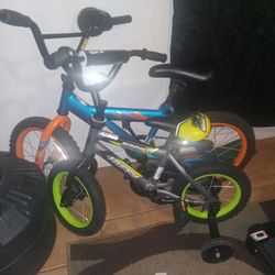 Two small bikes for young children