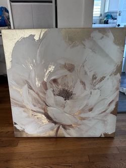 Gold Rose canvas painting large