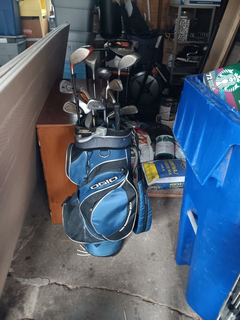Golf Set Polished Clubs And Bag