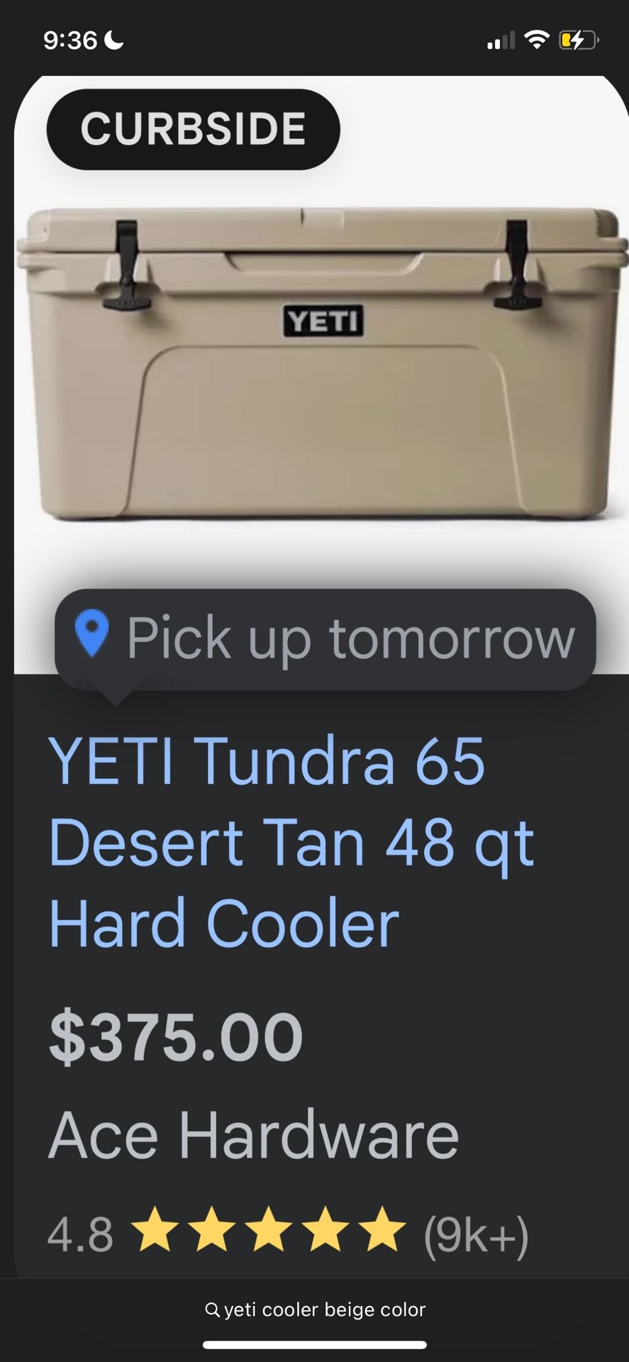 Yeti Cooler Tundra 45