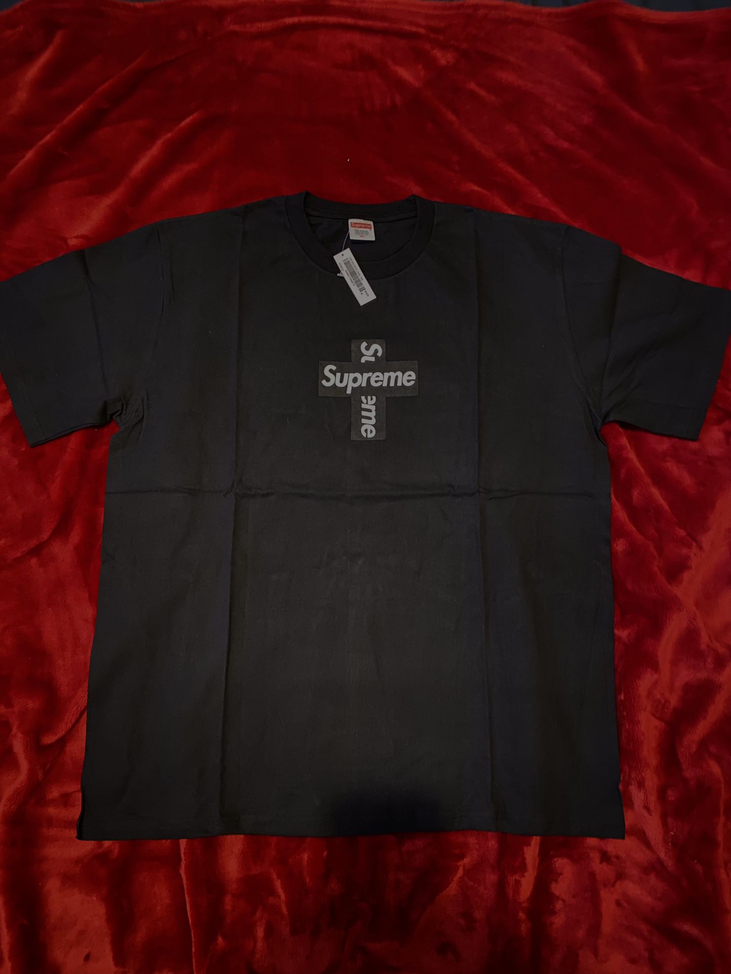 Supreme Cross Box Logo Tee, Black XL