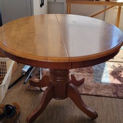 Vintage Wood Round Table