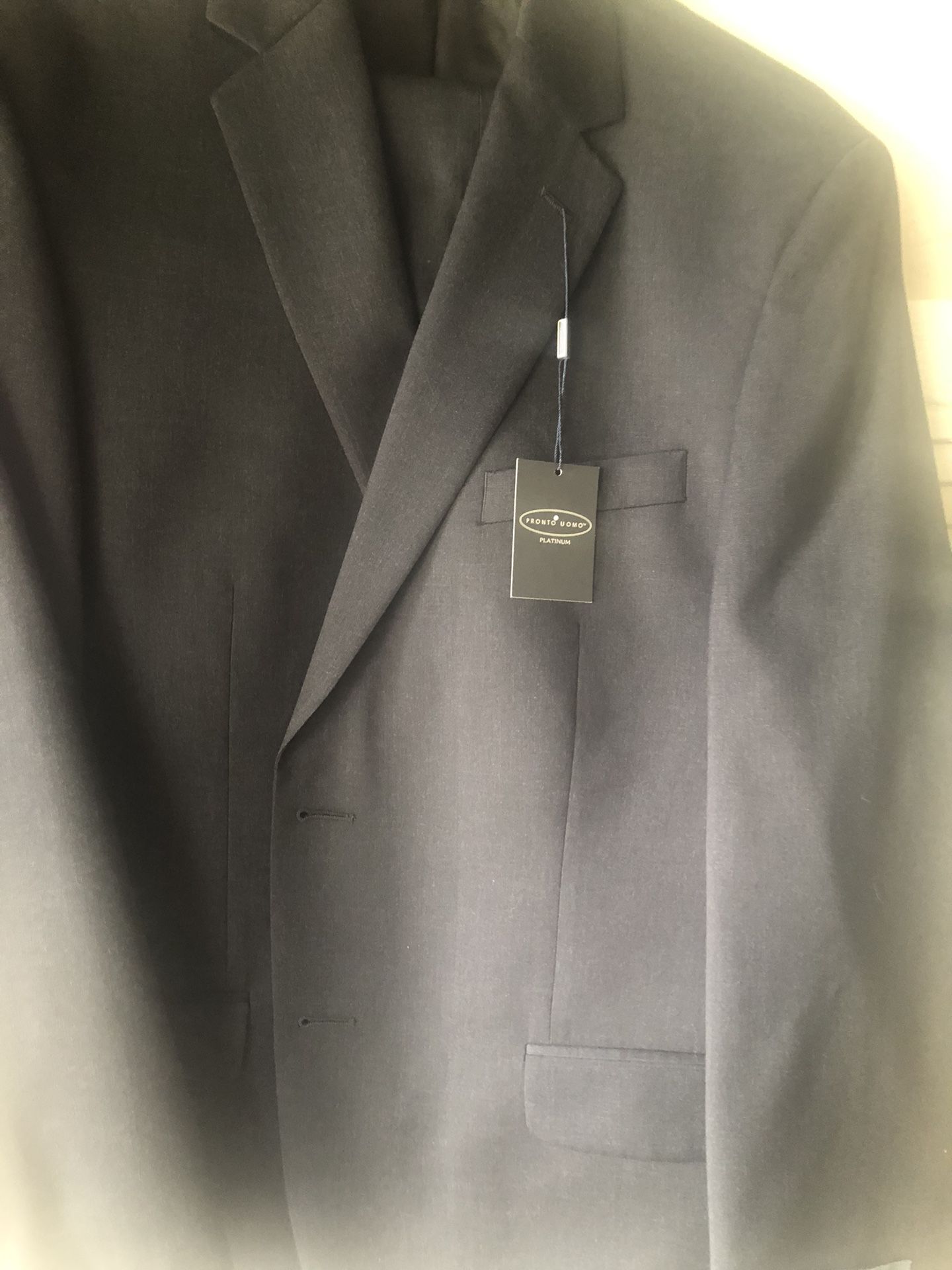 44r Charcoal Gray Suit With 38r Pants
