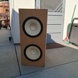 Twelve inch speakers in a box