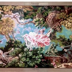 hand-embroidered canvas made in Germany