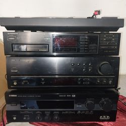 Receiver YAMAHA , PIONEER,Compact Disc Player, and Turntable