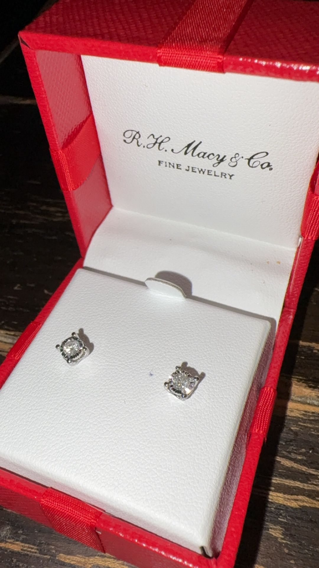 3/8 CTTW Diamond Stud Earrings 14KW