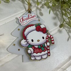 Personalized White Acrylic Christmas Ornaments – Various Shapes – Custom Name, P