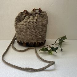 Carrie Forbes Macrame Tortoiseshell Bag