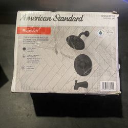 "American Standard Rumson Single-Handle 1-Spray Tub and Shower Faucet with 1.8 GPM in Matte Black (Valve Included)