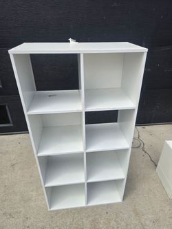 White Cube Storage Shelving Unit