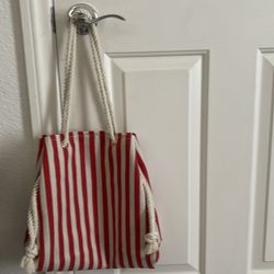 Nautical beach tote bag