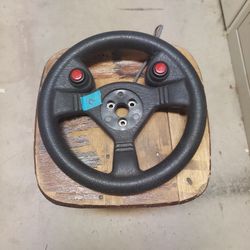 Arcade Driving Video Game Steering Wheel With Buttons 