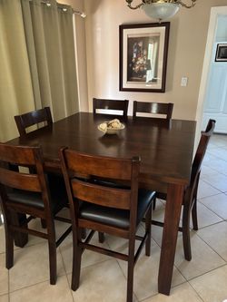 Brown Counter Height Dining Table