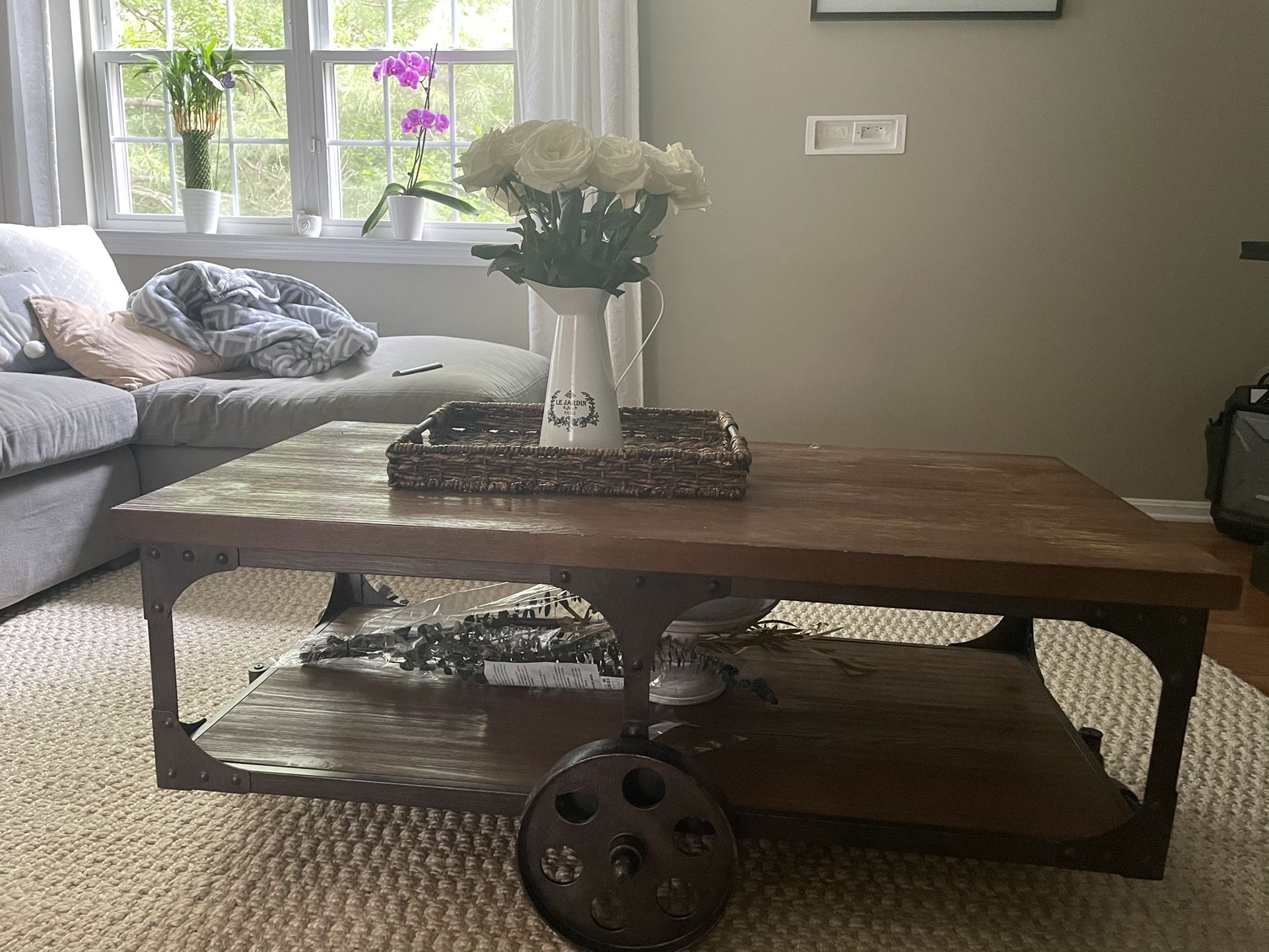 Coffe Table And Matching Bar Or Buffet Table