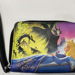 loungefly wristlet wallet sleeping beauty