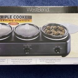 WestBand Black Triple Cooker Serving Station