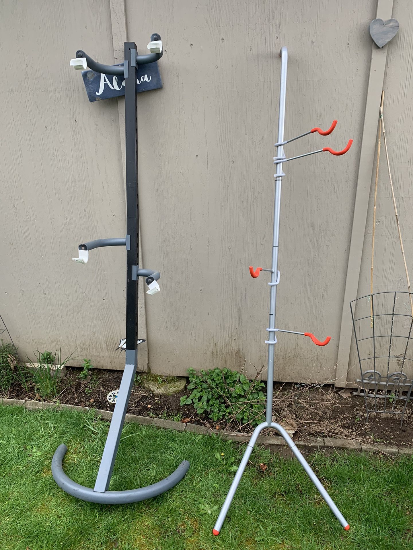 Two Bike Stands That Hold Two Bucks Each