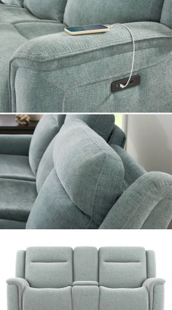 Dual power reclining both sofa and loveseat