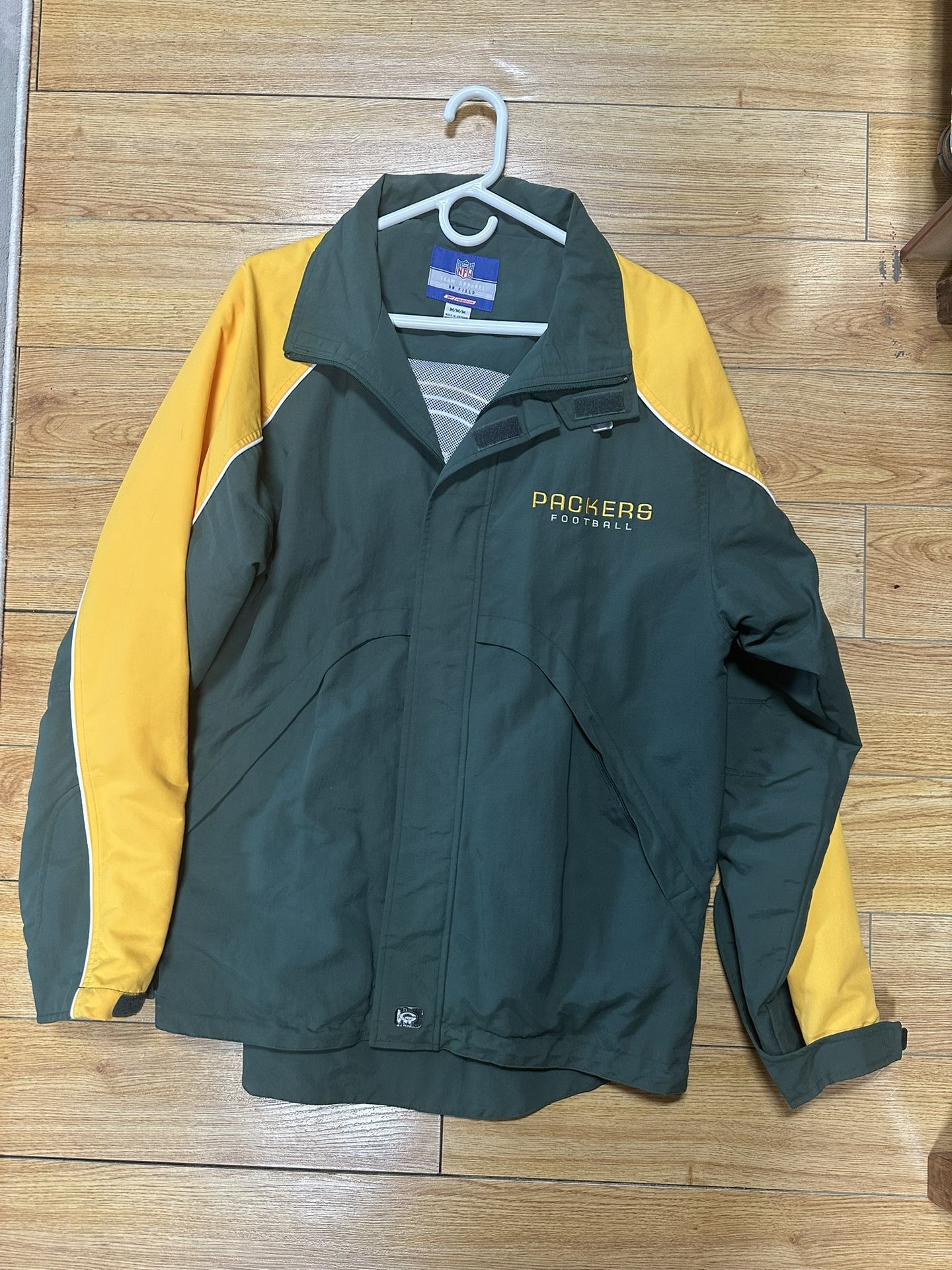 Vintage Green Bay Packers Windbreaker Jacket Mens Medium
