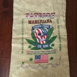 Patriot Colonial USA 420 Novelty Burlap Sack Feed Bag Wall Art just $5