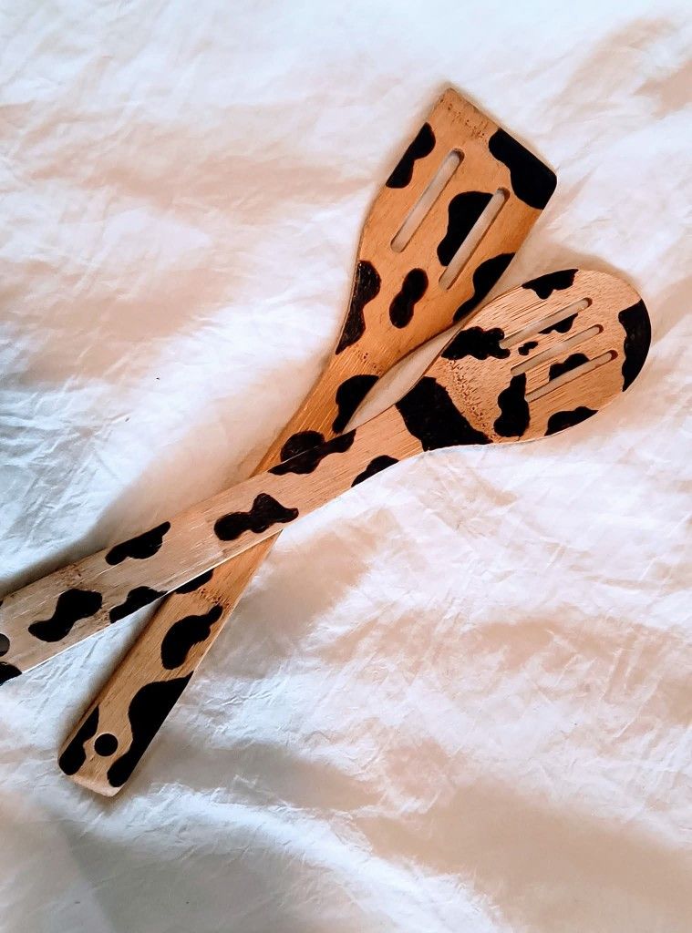 Cow Print Cooking Utensils
