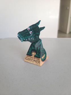 Handmade Gardner's Dragon Optical Illusion Paper Figure Novelty Knick Knack