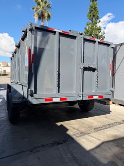 Heavy Duty Dump Trailer Gray Steel 2027
