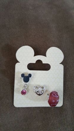 Minnie mouse disney store silver charms brand new