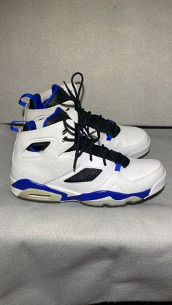 Nike Air Jordan '91 Flight Club White Hyper Royal Black 555475- 107 Mens Sz 11.5