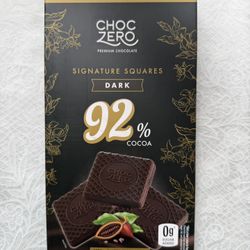 🍫 ChocZero 92% Dark Chocolate — Lot of 20 Bars | $99