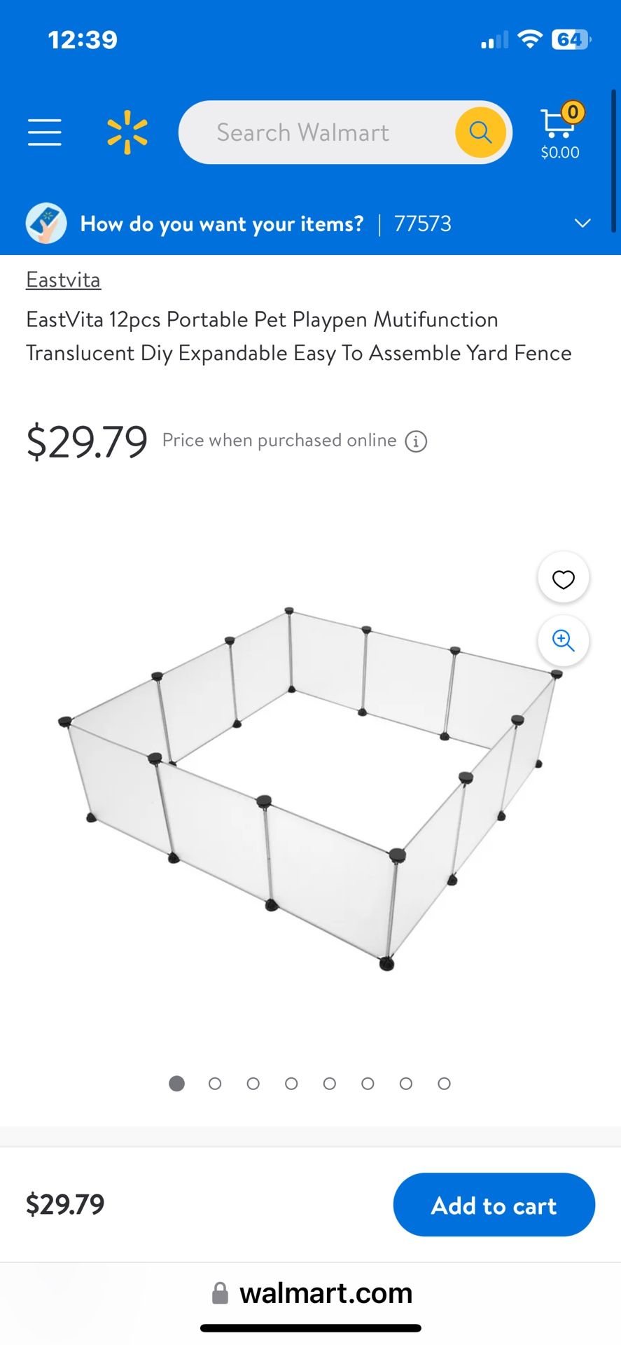 NEW 12 panel portable playpen