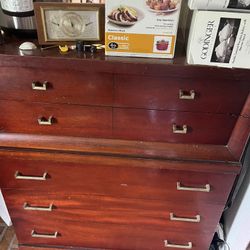 Vintage  Dresser real wood  Dovetail  Drawers  Mochagany color