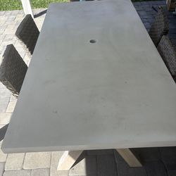 Beautiful cement, solid table