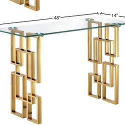 Console Table Glass Top 
