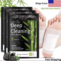 Bamboo Organic Detox Foot Pads to Remove Toxins Herbal Deep Cleansing Patches