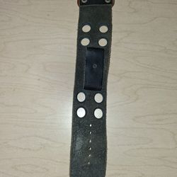 Vintage Heavy Duty Leather Cuff Watch Strap - "Bund" Style