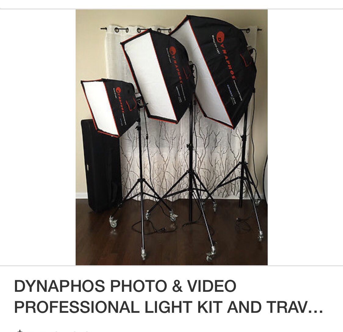 DYNAPHOS PHOTO & VIDEO PROFESSIONAL LIGHT KIT WITH TRAVEL BAG. “MAKE OFFER”