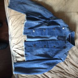 Tommy Jeans Frayed Crop Denim Jacket Gardiner Women’s 