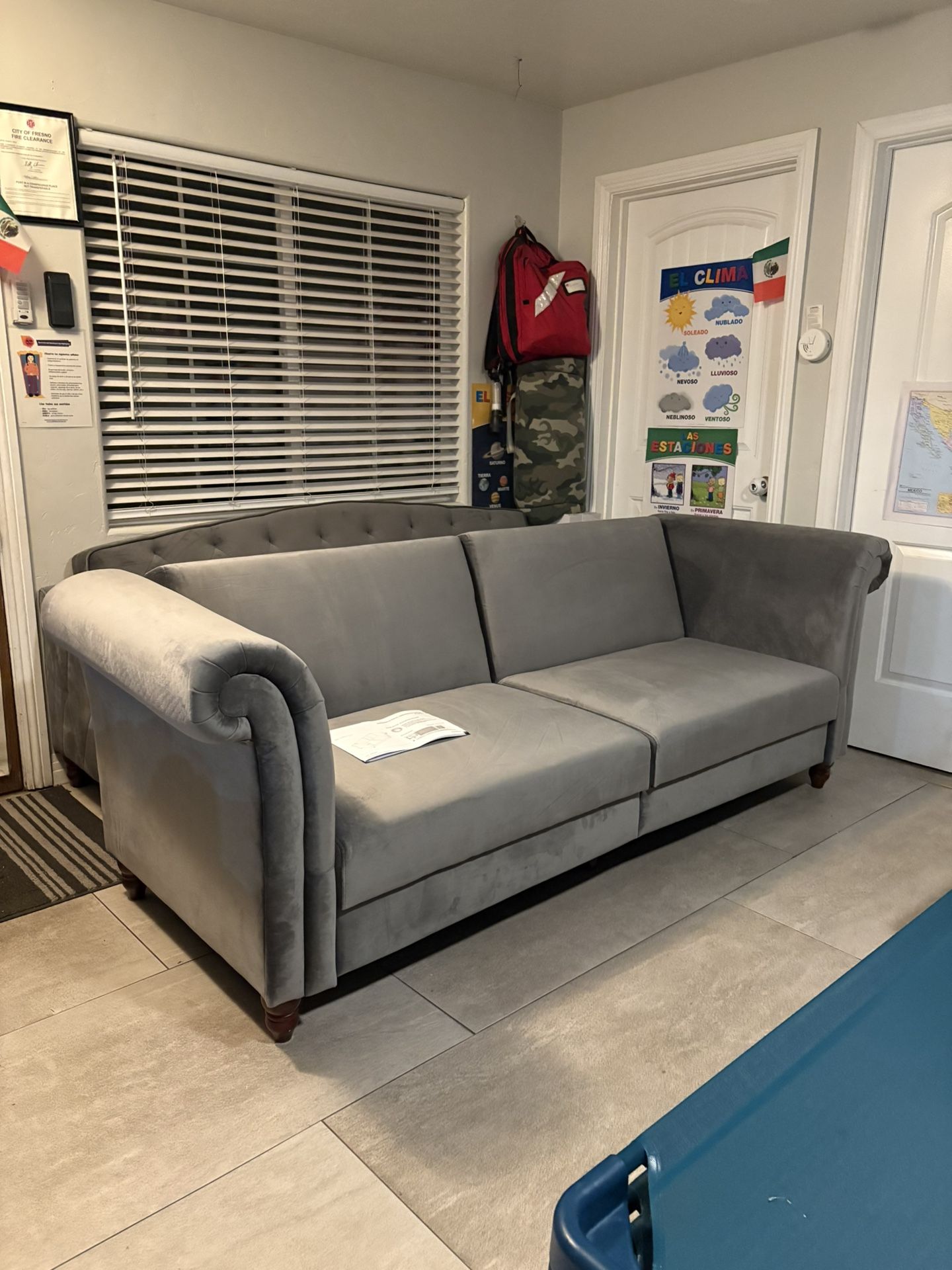 NEW Grey Futon