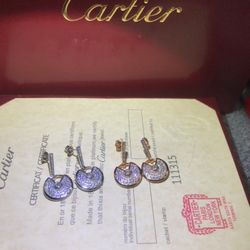 Cartier ear pendant, amulet full of stars ear pendant
