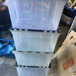 Clear Plastic Storage Bins