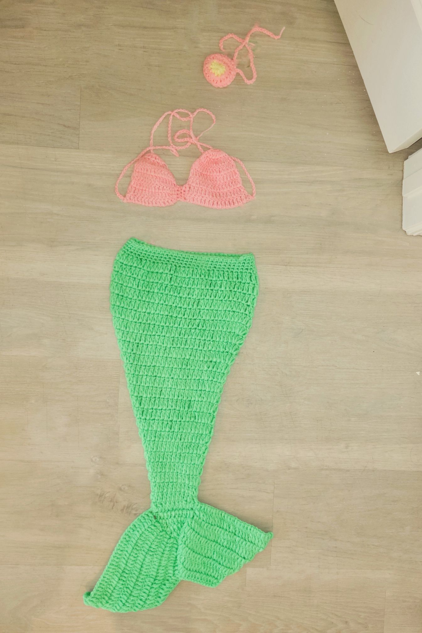 Baby Girl Mermaid Crochet Photoshoot/Costume Prop