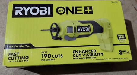 NEW DRYWALL CUT-OUT TOOL RYOBI ONE+ 18V CORDLESS ROTOZIP 18 VOLT IN BOX SEALED