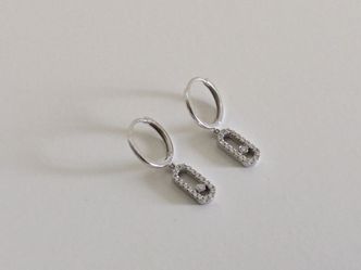 Messika White gold dangle earrings