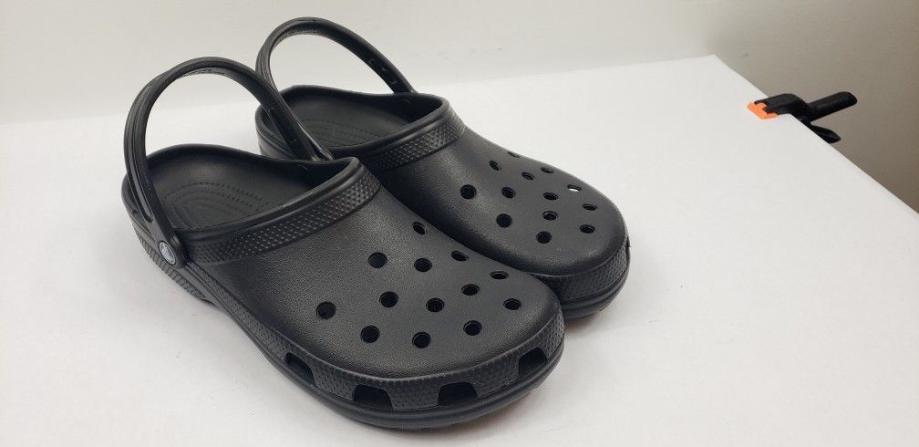 Crocs Men Size 14 Black Clogs Slip On Casual Shoes Sandals Heel Strap