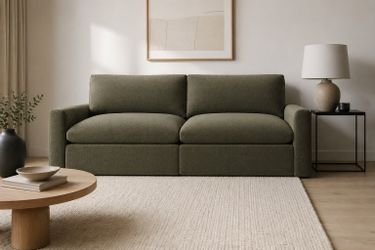 BURROW Russet 2-Piece Sofa (Moss Green)