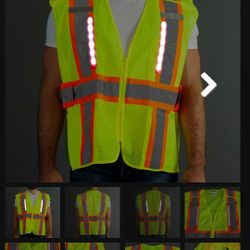 LED SAFETY VEST HIGH VIS. READ DETAILS 